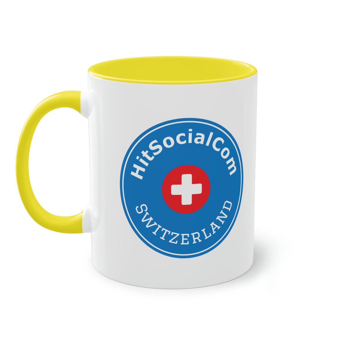 HitSocialCom CH Two-Tone Coffee Mug, 11oz