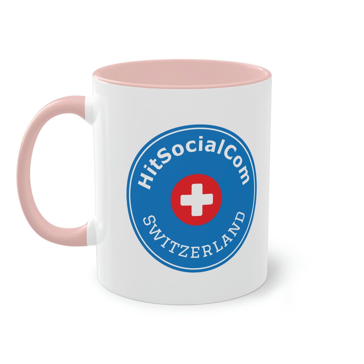 HitSocialCom CH Two-Tone Coffee Mug, 11oz