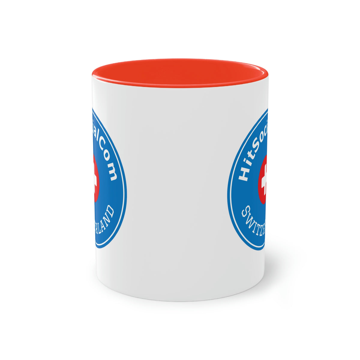 HitSocialCom CH Two-Tone Coffee Mug, 11oz