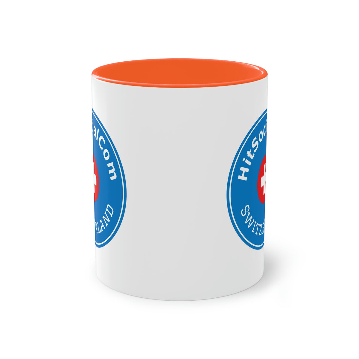 HitSocialCom CH Two-Tone Coffee Mug, 11oz