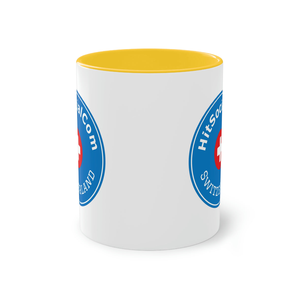 HitSocialCom CH Two-Tone Coffee Mug, 11oz