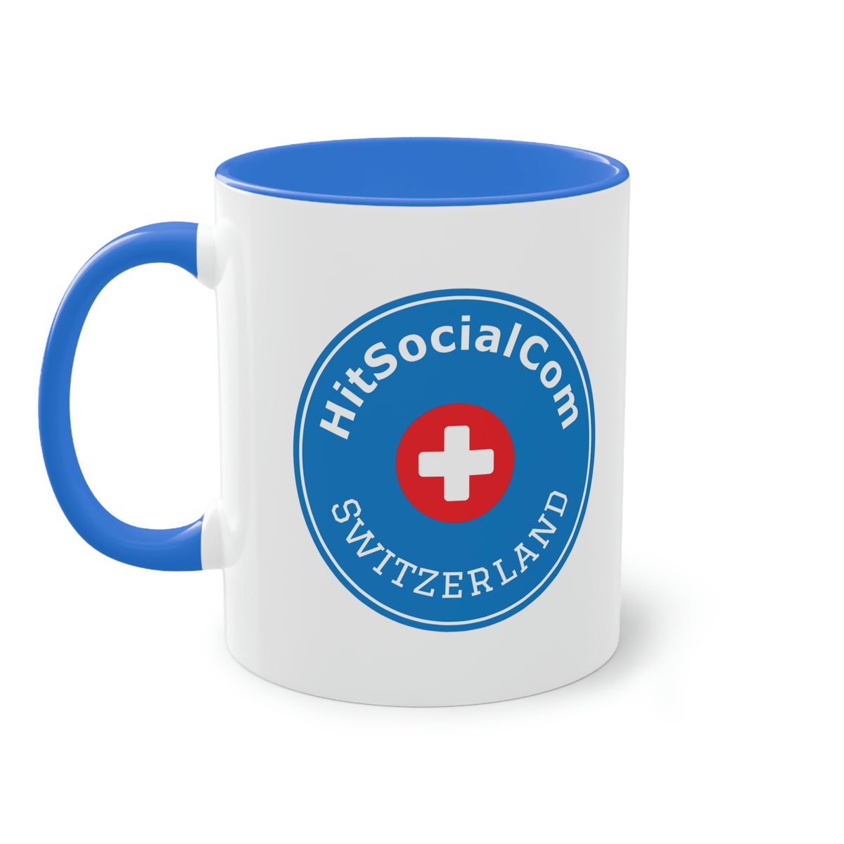 HitSocialCom CH Two-Tone Coffee Mug, 11oz