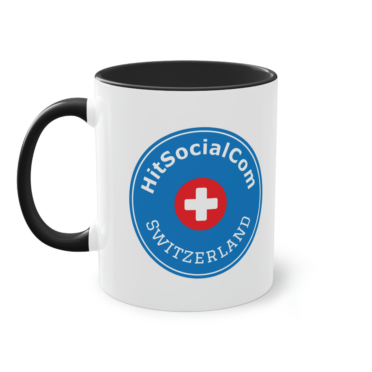HitSocialCom CH Two-Tone Coffee Mug, 11oz