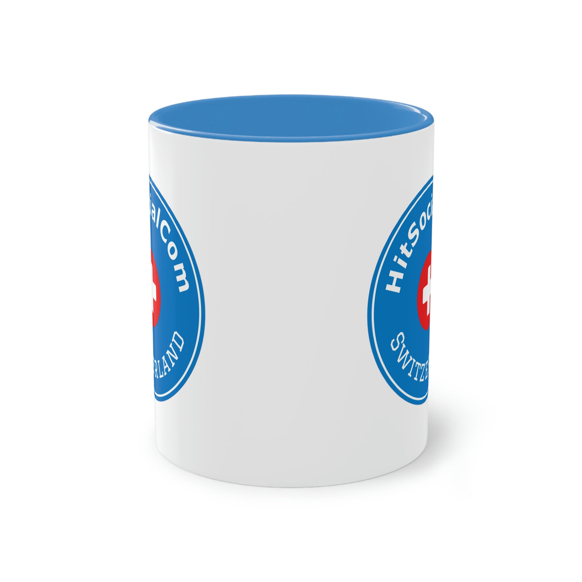 HitSocialCom CH Two-Tone Coffee Mug, 11oz