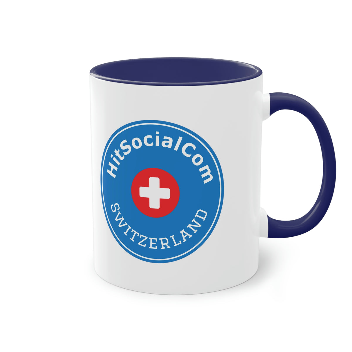 HitSocialCom CH Two-Tone Coffee Mug, 11oz