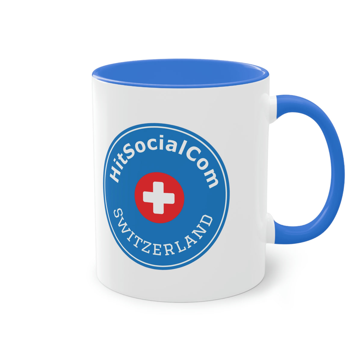 HitSocialCom CH Two-Tone Coffee Mug, 11oz