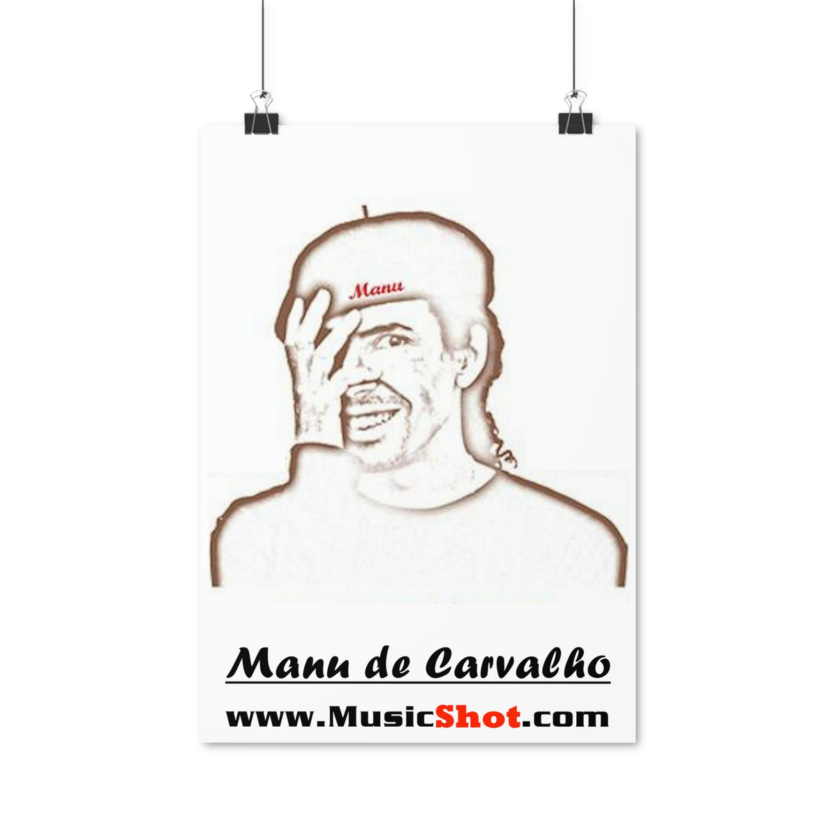 Manu red name beret Poster (EU)