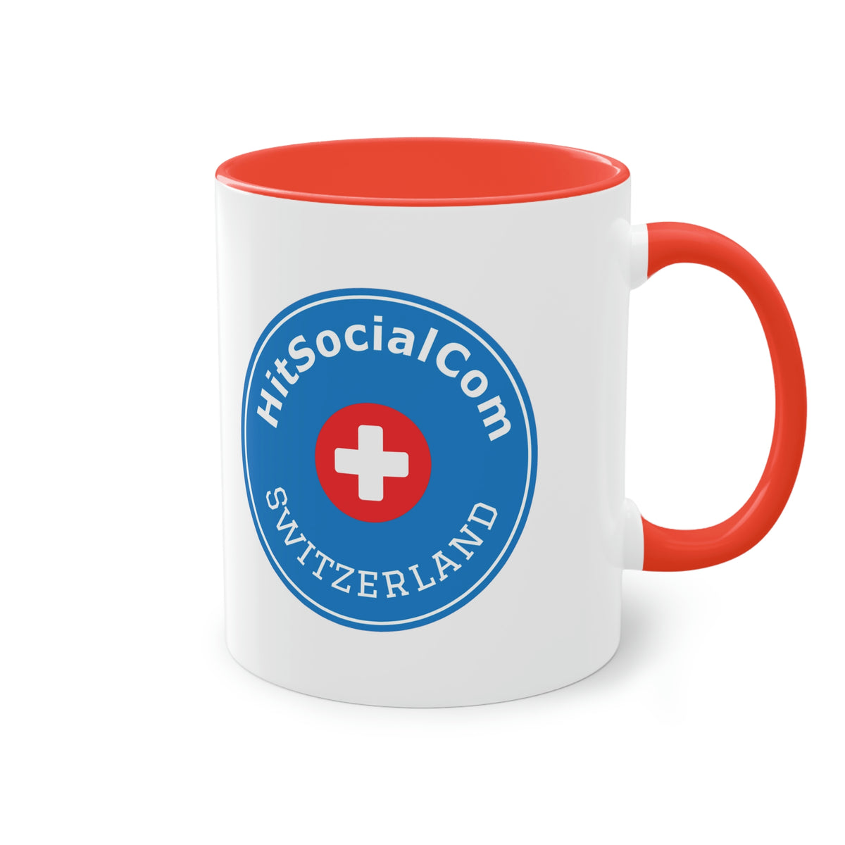 HitSocialCom CH Two-Tone Coffee Mug, 11oz