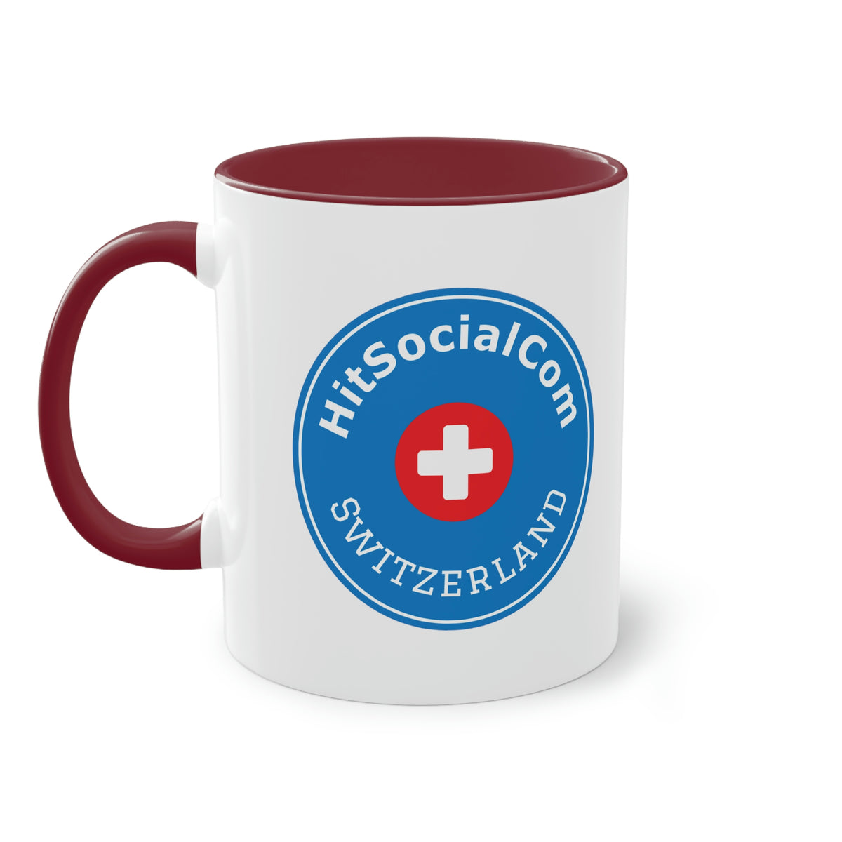 HitSocialCom CH Two-Tone Coffee Mug, 11oz