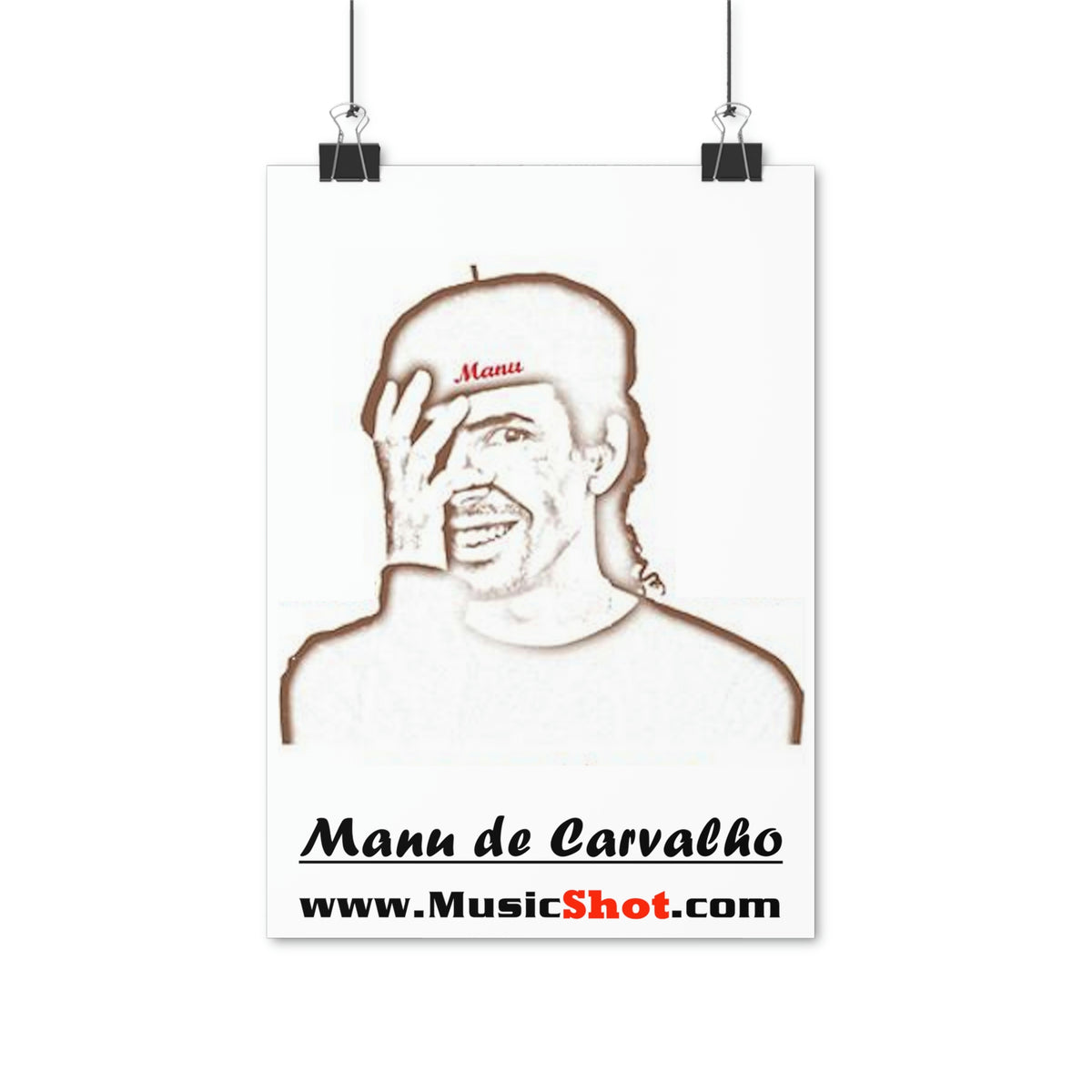 Manu red name beret Poster (EU)