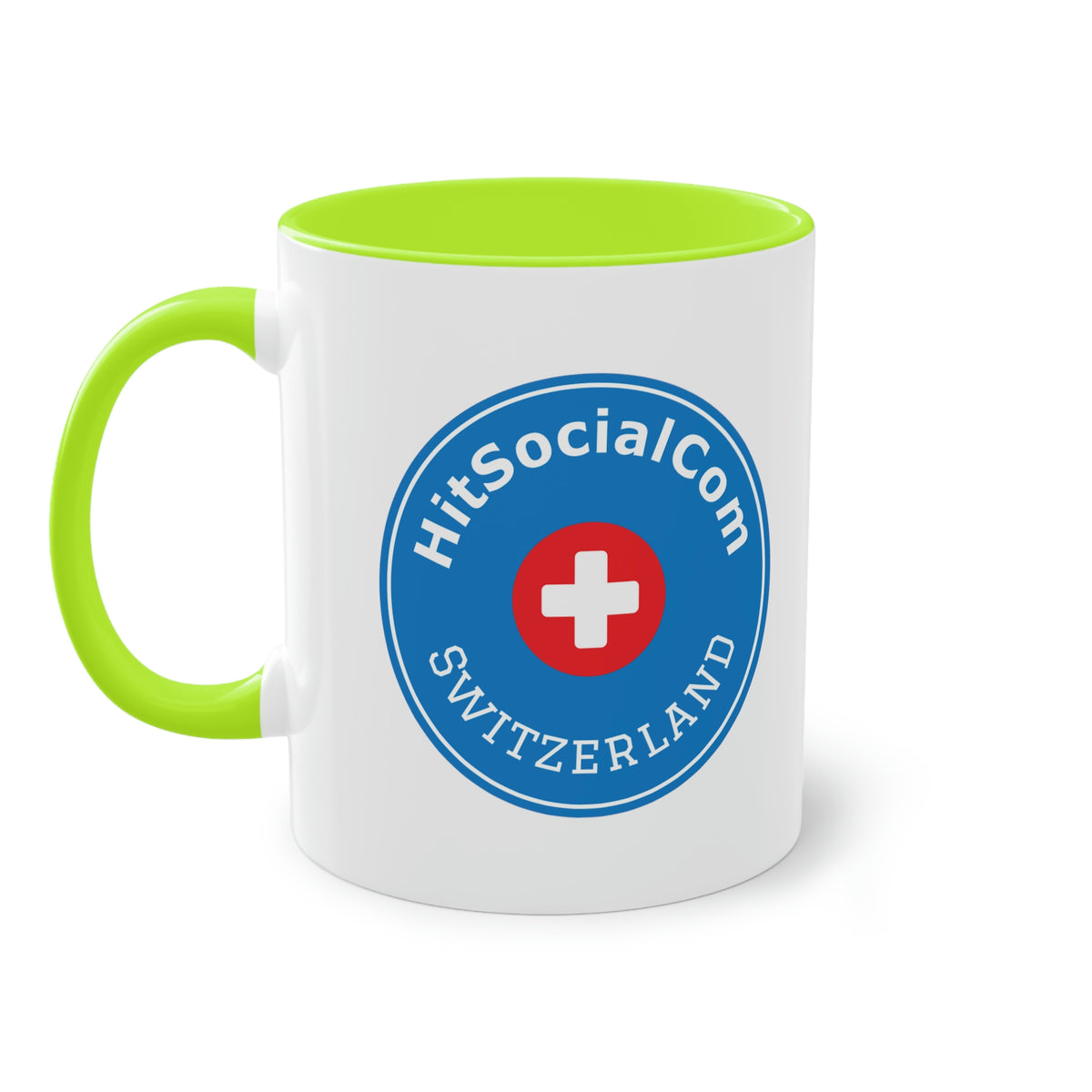 HitSocialCom CH Two-Tone Coffee Mug, 11oz