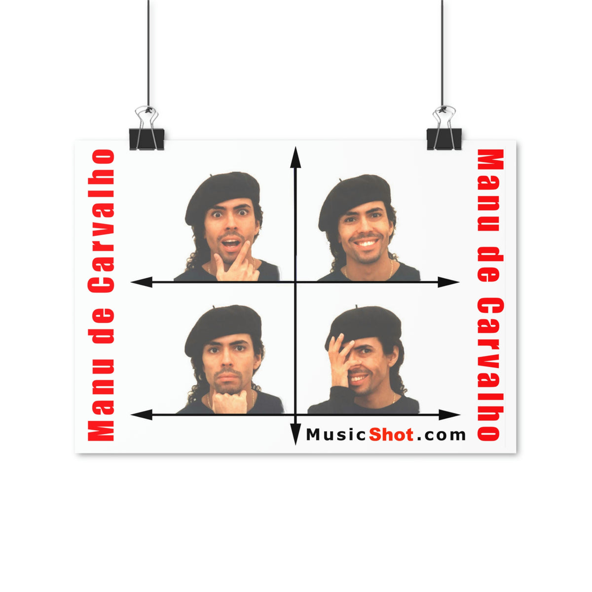 MusicSHOT Manu 4heads beret Poster (EU)