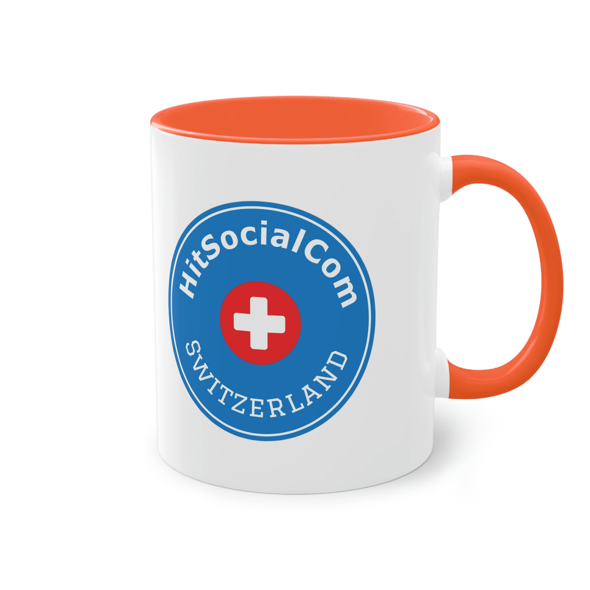 HitSocialCom CH Two-Tone Coffee Mug, 11oz