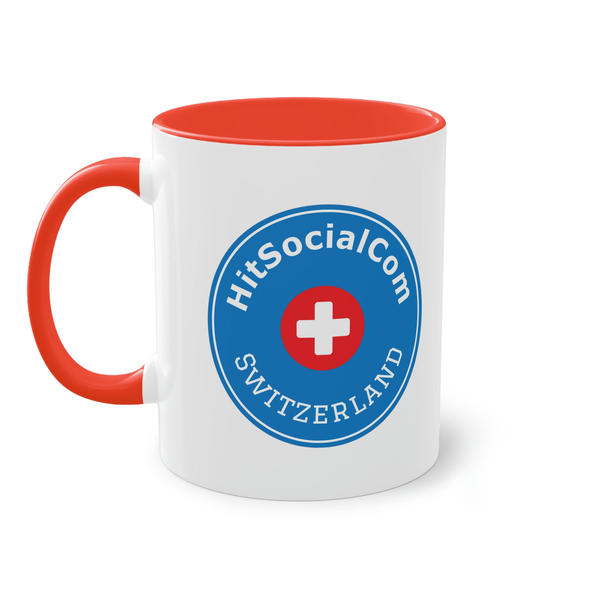 HitSocialCom CH Two-Tone Coffee Mug, 11oz