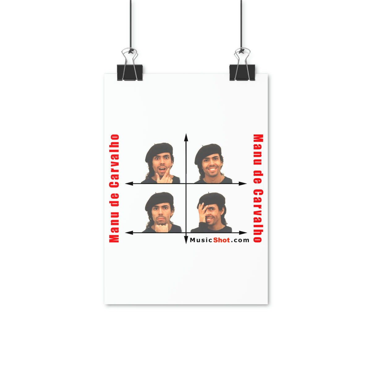 MusicSHOT Manu 4heads beret Poster (EU)