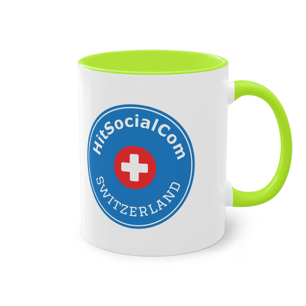 HitSocialCom CH Two-Tone Coffee Mug, 11oz