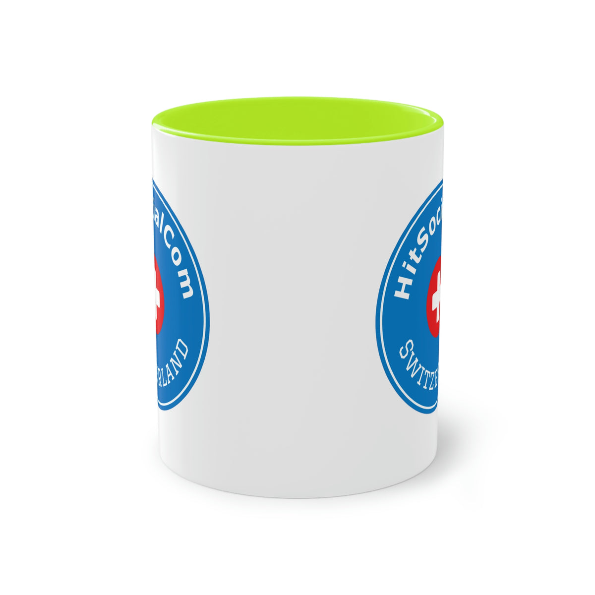 HitSocialCom CH Two-Tone Coffee Mug, 11oz