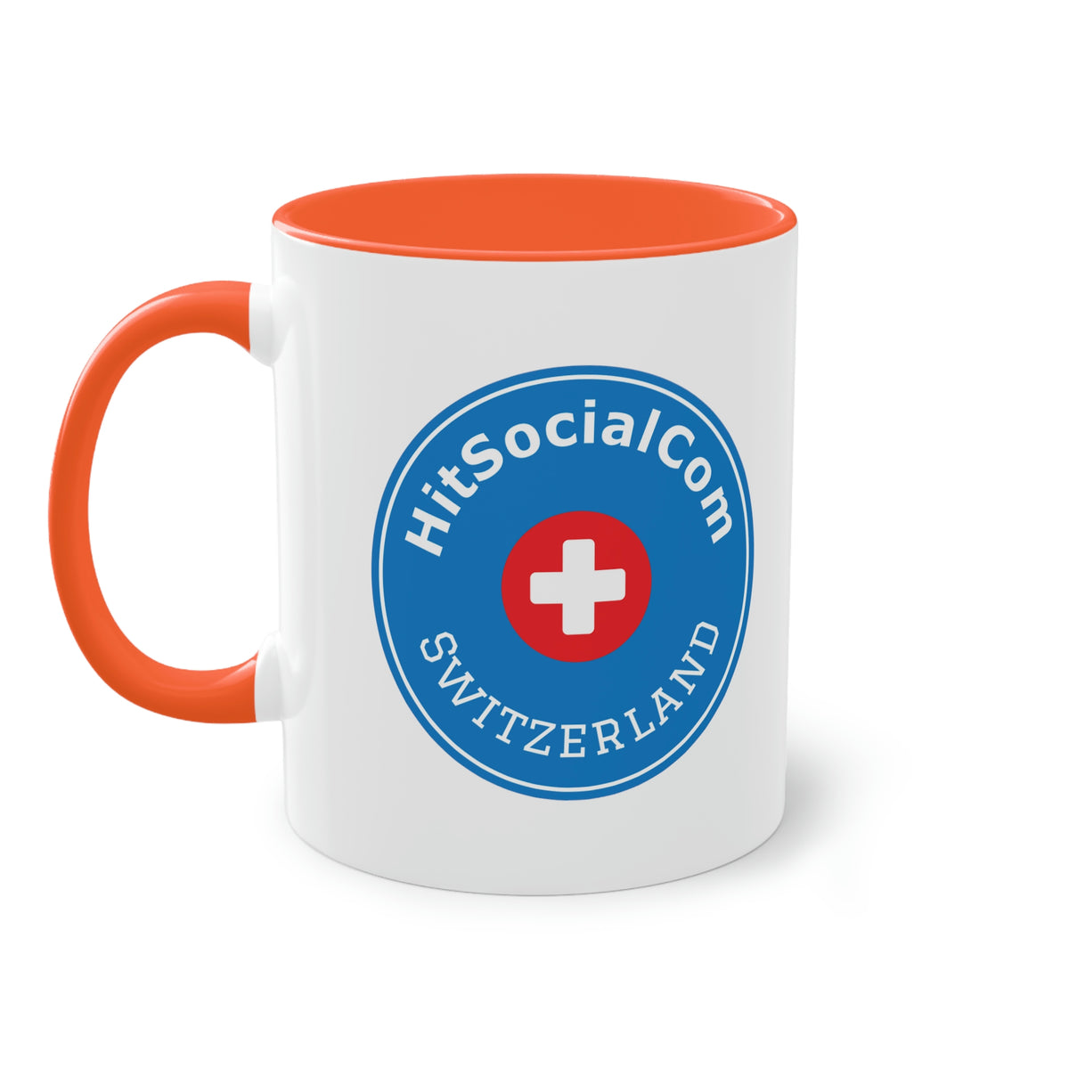 HitSocialCom CH Two-Tone Coffee Mug, 11oz