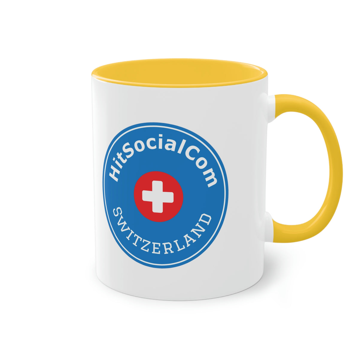 HitSocialCom CH Two-Tone Coffee Mug, 11oz