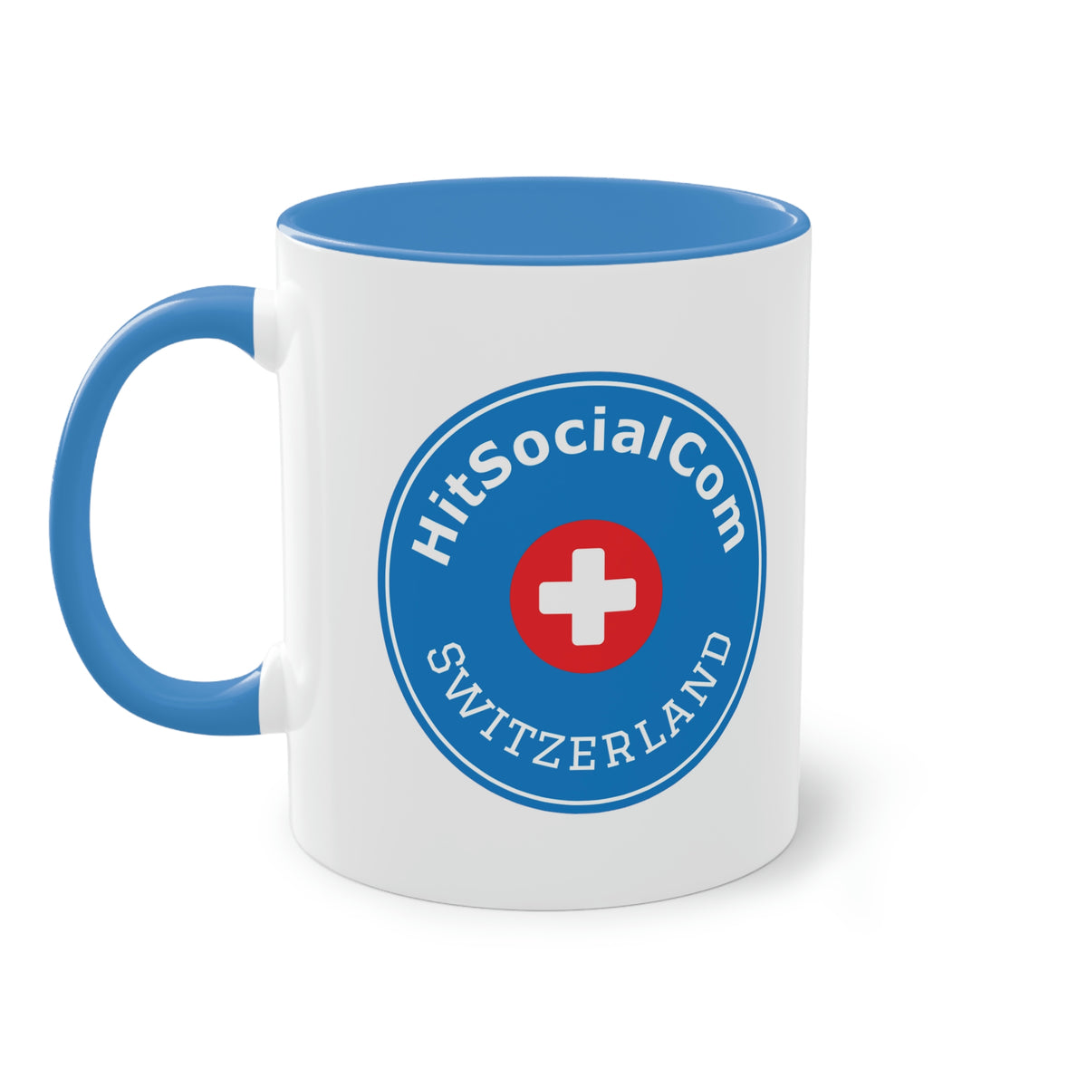 HitSocialCom CH Two-Tone Coffee Mug, 11oz