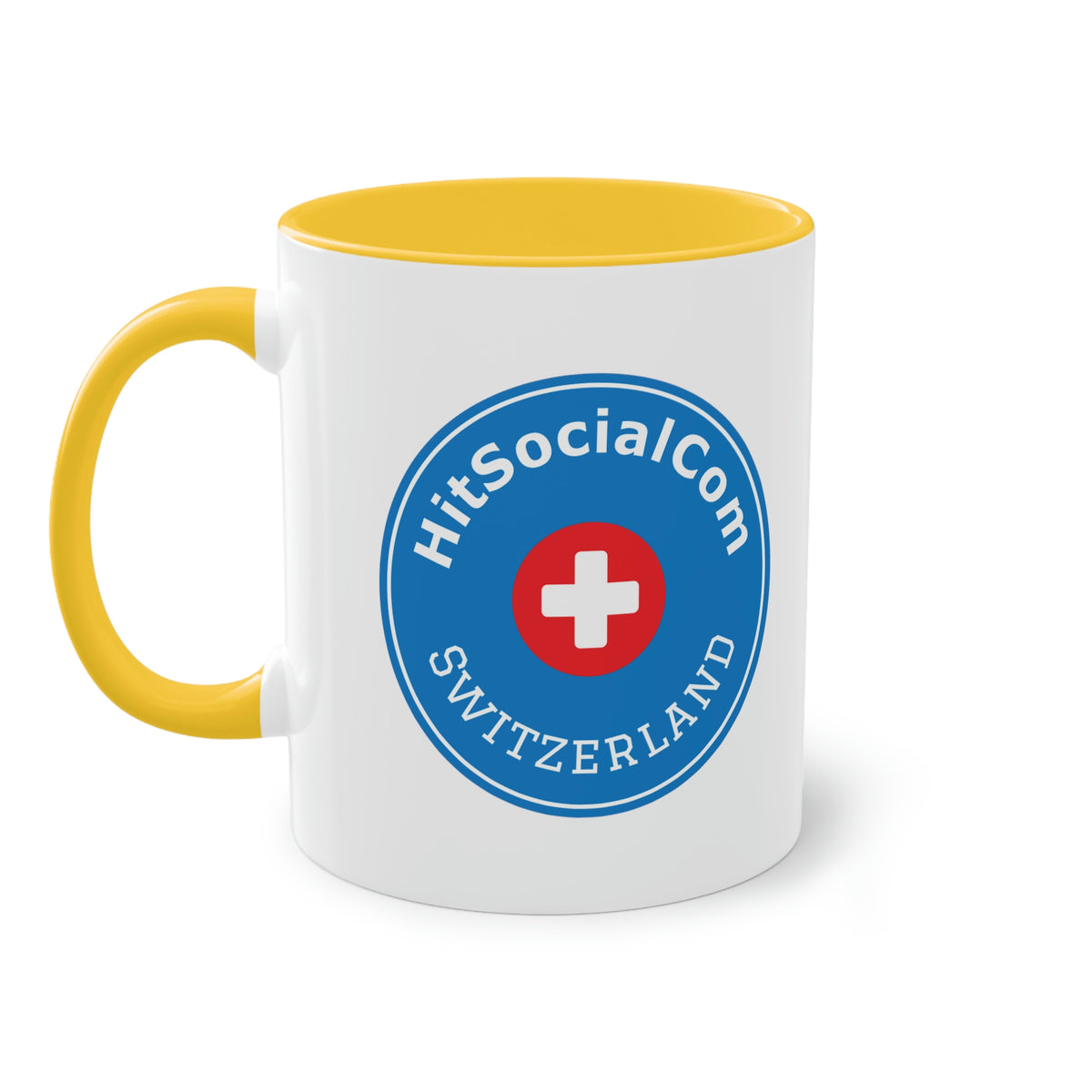 HitSocialCom CH Two-Tone Coffee Mug, 11oz