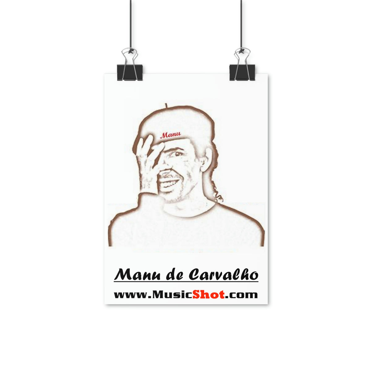 Manu red name beret Poster (EU)