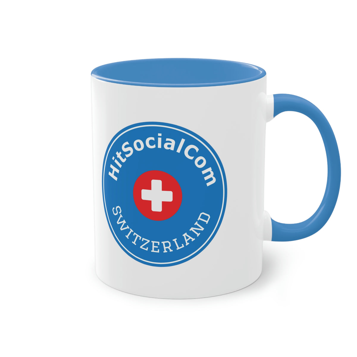 HitSocialCom CH Two-Tone Coffee Mug, 11oz