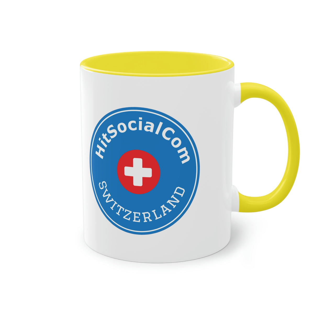 HitSocialCom CH Two-Tone Coffee Mug, 11oz