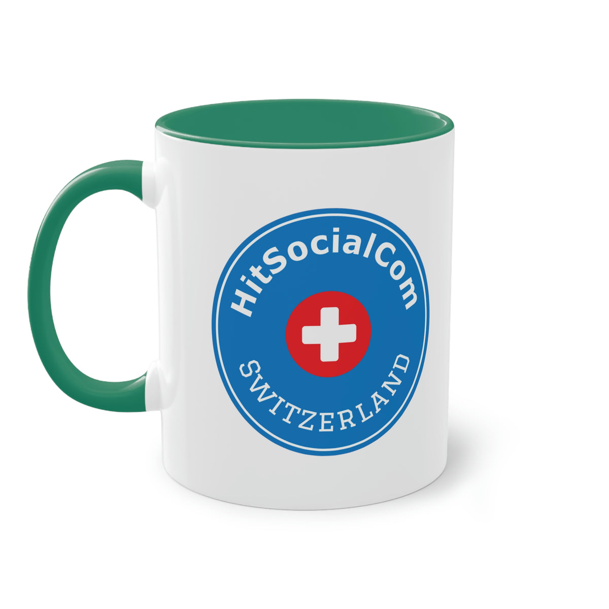 HitSocialCom CH Two-Tone Coffee Mug, 11oz
