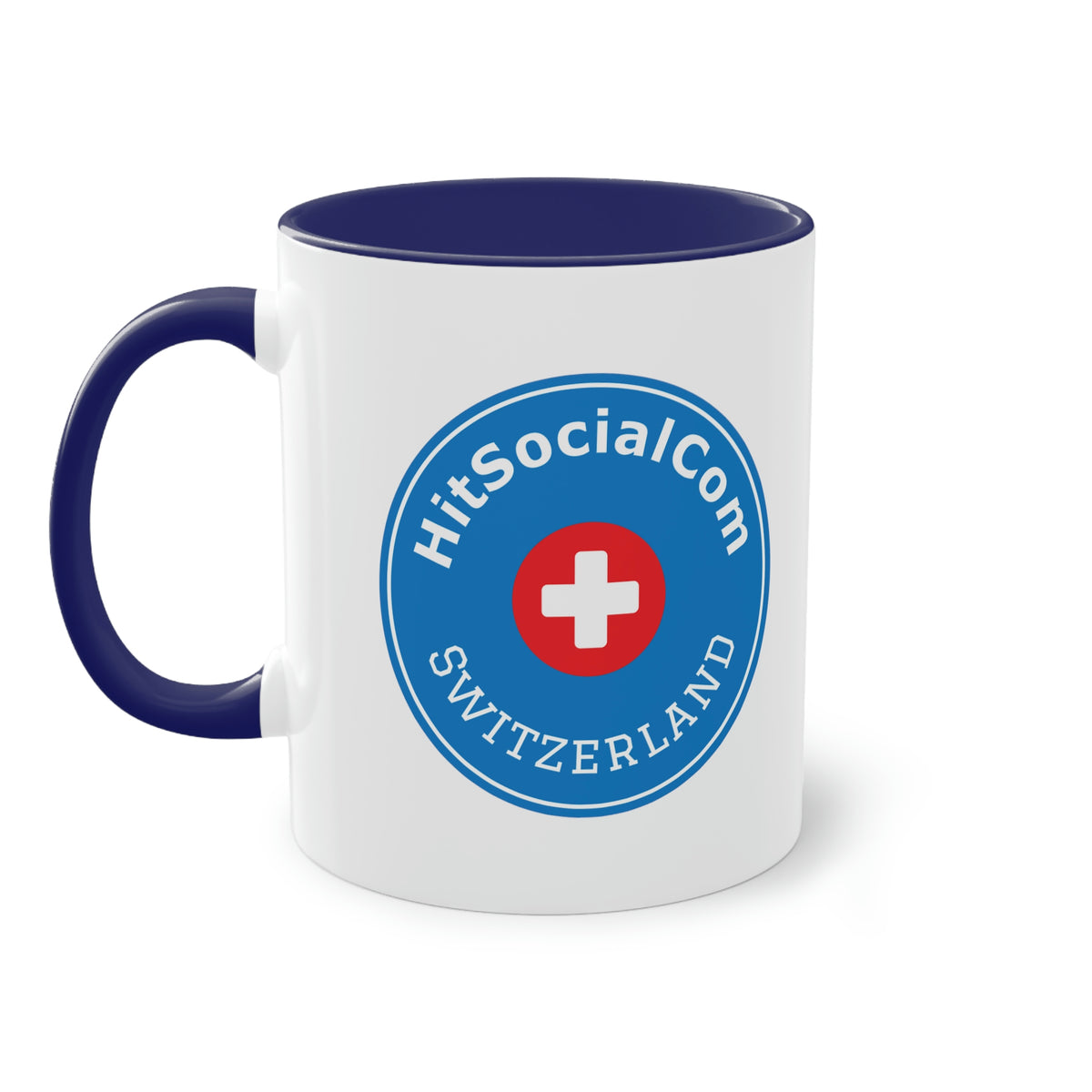HitSocialCom CH Two-Tone Coffee Mug, 11oz