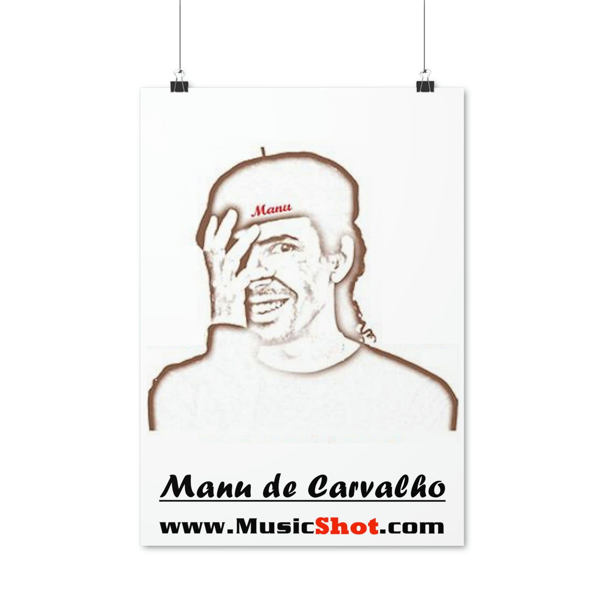 Manu red name beret Poster (EU)