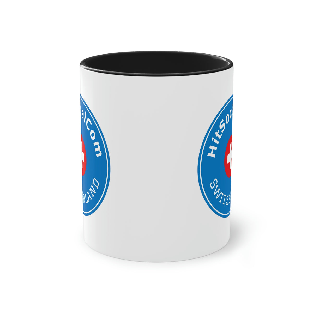 HitSocialCom CH Two-Tone Coffee Mug, 11oz