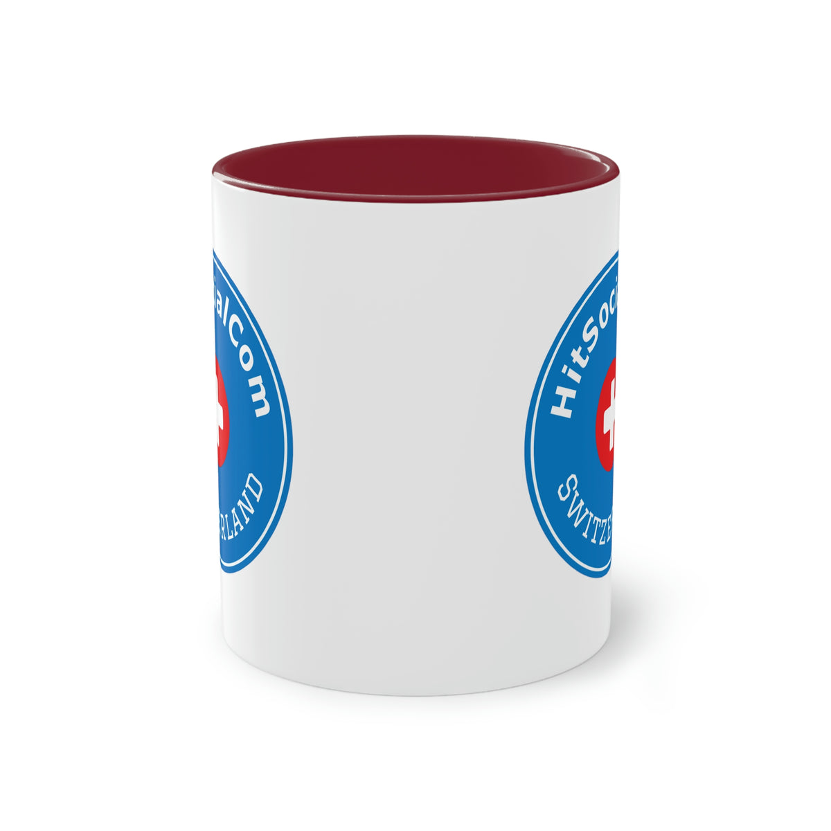 HitSocialCom CH Two-Tone Coffee Mug, 11oz