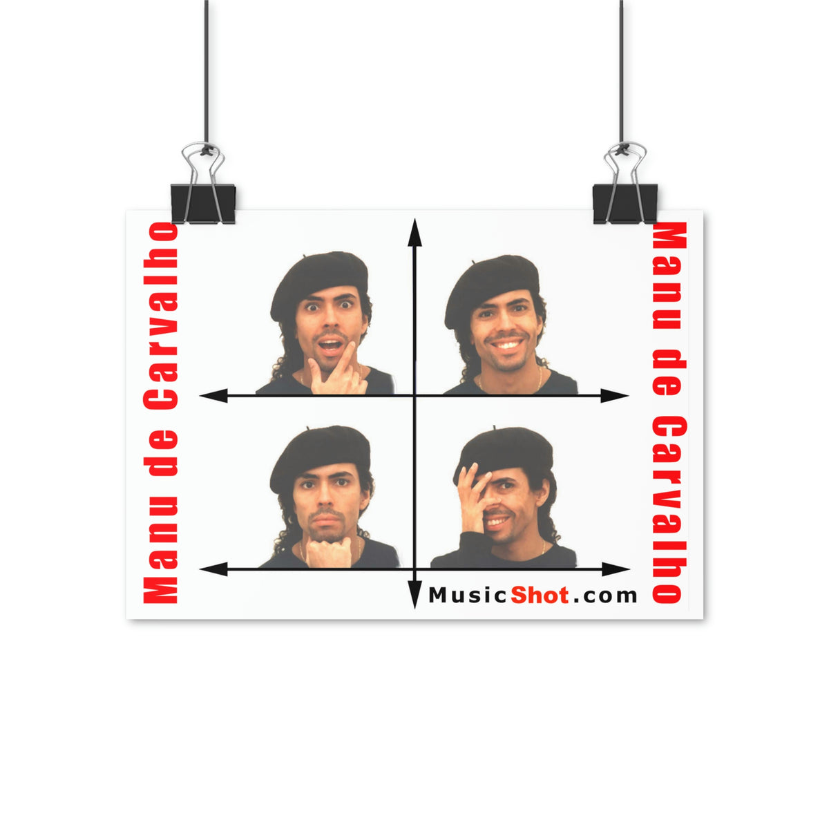 MusicSHOT Manu 4heads beret Poster (EU)