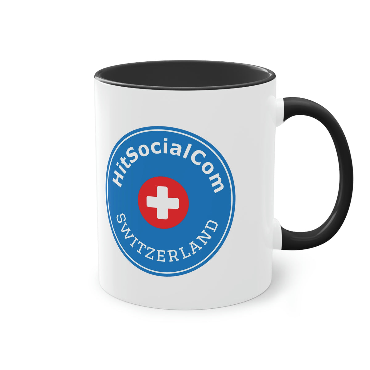 HitSocialCom CH Two-Tone Coffee Mug, 11oz
